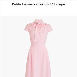 J.Crew Pink Tie-Neck Dress